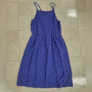 Girls Old Navy Blue and White Polka Dot Dress Size XL (14)